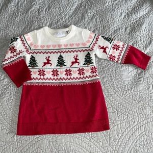 Children’s place. Christmas Fairisle toddler girl sweater dress.